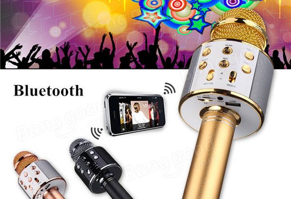 858 Wireless Bluetooth Karaoke Mic with Speaker
