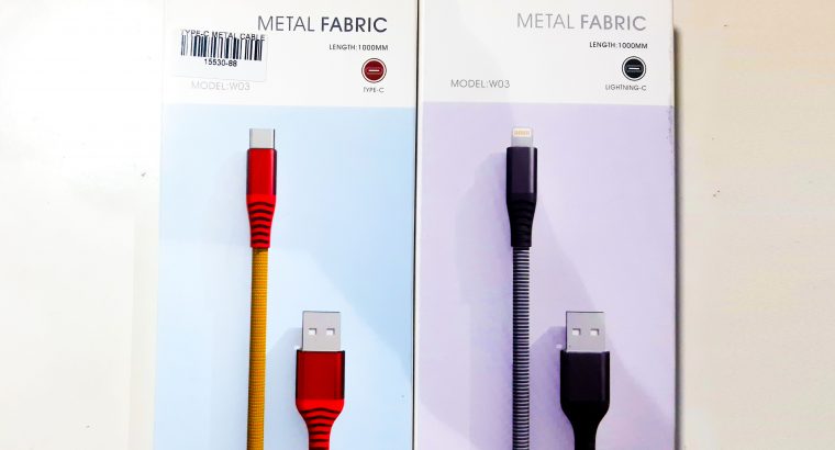 METAL FABRIC LIGHTNING CABLE