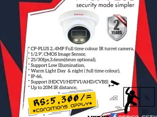 CP-PLUS 2.4MP Fulltime colour IR Turret camera