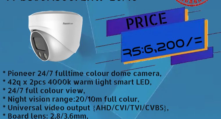 Pioneer 24/7 full time colour dome camera