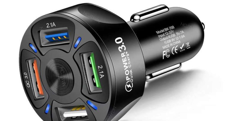 High Quality Mobile Original Charger For vehicles ( 4 port )