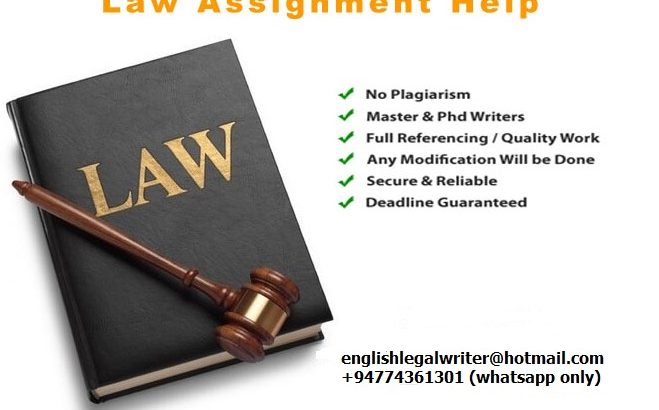 Law Assignment Support Tutor (LAST) & Writer