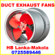 Air blowers srilanka, duct exhaust fans