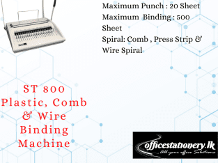 ST 800 Plastic, Comb and Wire Binding Machine